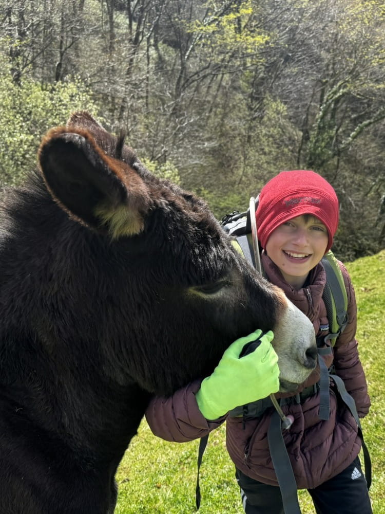 GR11 Day 2 Christopher and a donkey