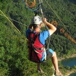 Zip line in the Pyrenees