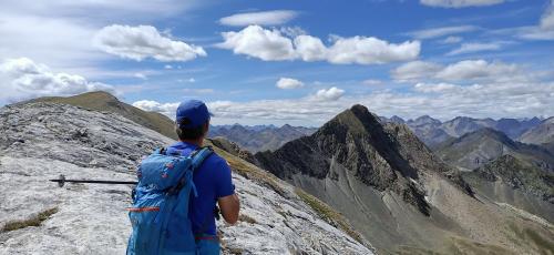 Looking along the ridge