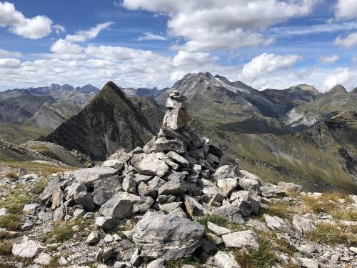 Summit of Soum Blanc with Pic Gabiet behind