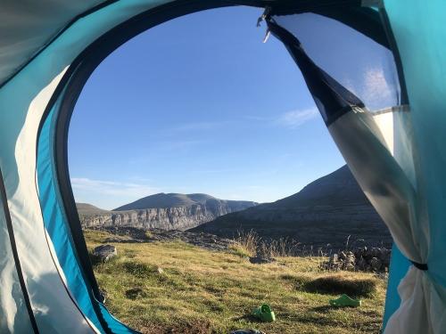 View from our tent at Refugio Goriz