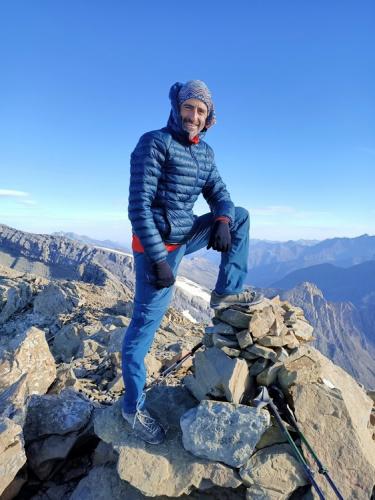 Juanma on the summit of Pico Añisclo
