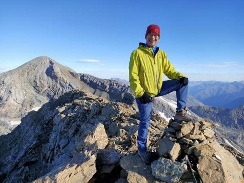 Juanma on the summit of Pico Añisclo