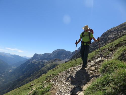 Juanma descending down the Pineta Valley - not a care in the world