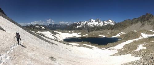 Crossing the snowfields