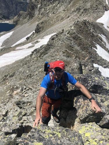 Scrambling to the summit