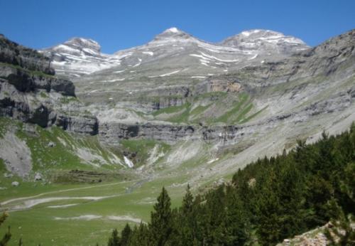Monte Perdido at the head of the Ordesa Valley