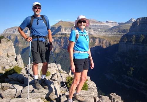 Spectacular views from the rim of the Ordesa Canyon- a 4x4 allows us to get right up above the canyon this day.