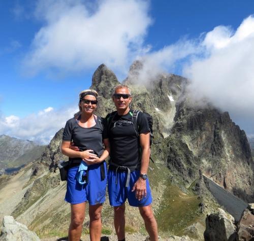 On the summit of Peyreget with Pic du Midi d'Ossau behind
