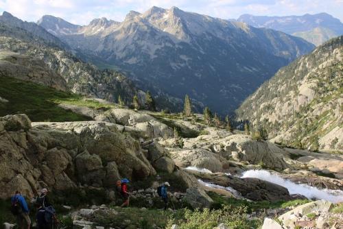 Descending from the Bachimaña hut on day 3.
