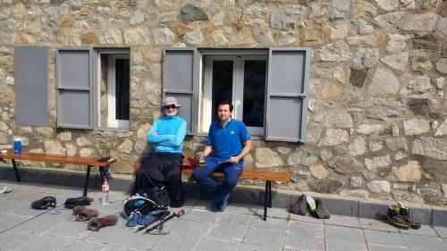A deserved sit down at the end of the day.