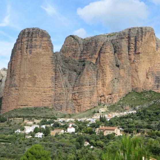 Views of Mallos de Riglos from Murillo de Gallego