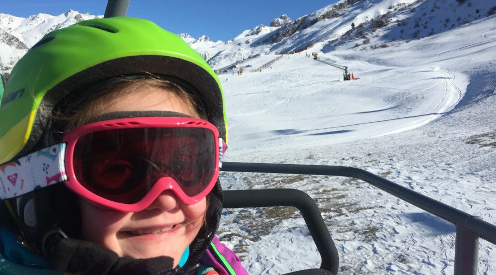 A day skiing with the family